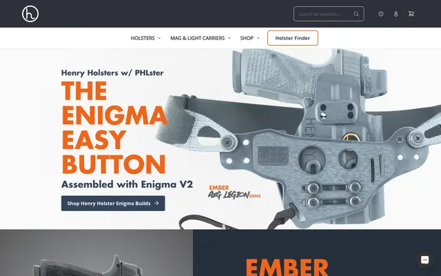 Screenshot of Henry Holsters