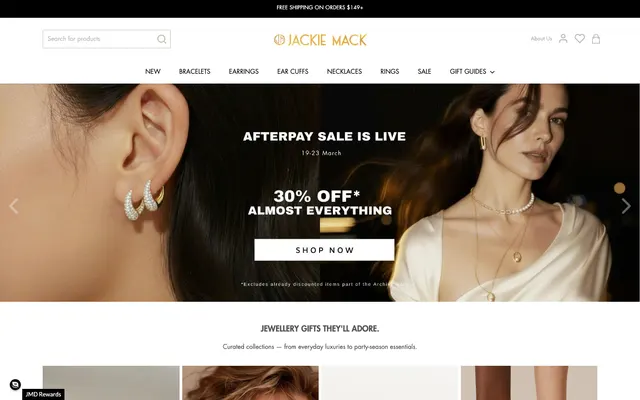 Screenshot of Jackie Mack Designs