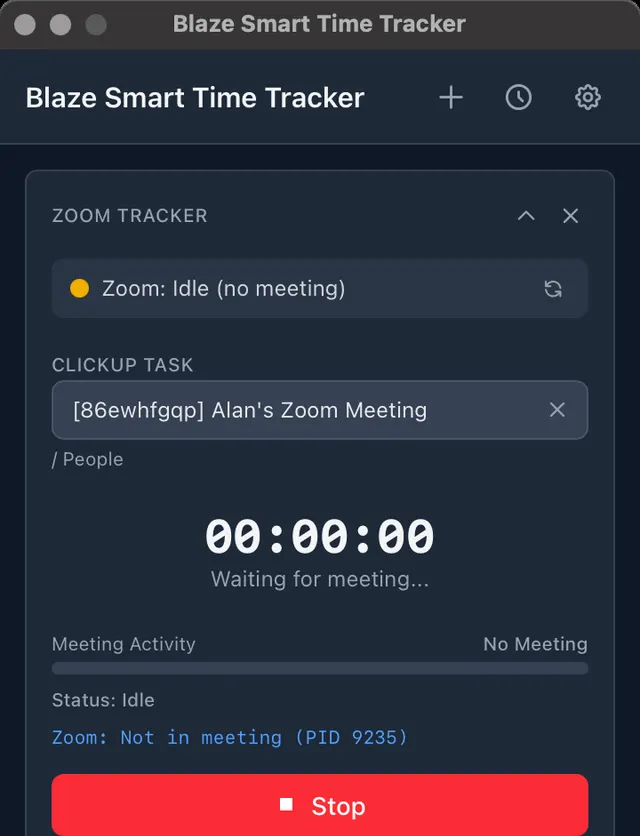 Screenshot of Smart Time Tracker